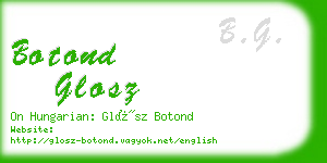 botond glosz business card